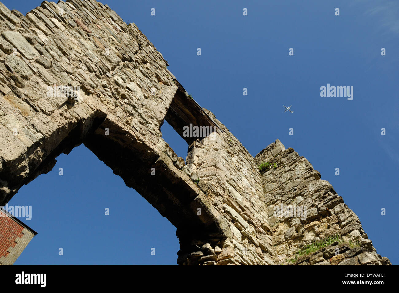 Mittelalterliche Stein defensive Wände von Southampton UK Stockfoto