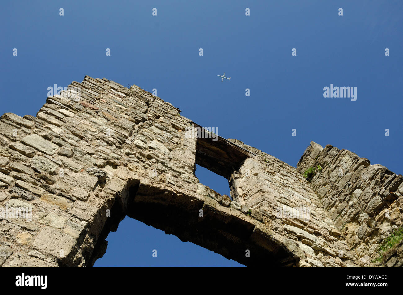 Mittelalterliche Stein defensive Wände von Southampton UK Stockfoto