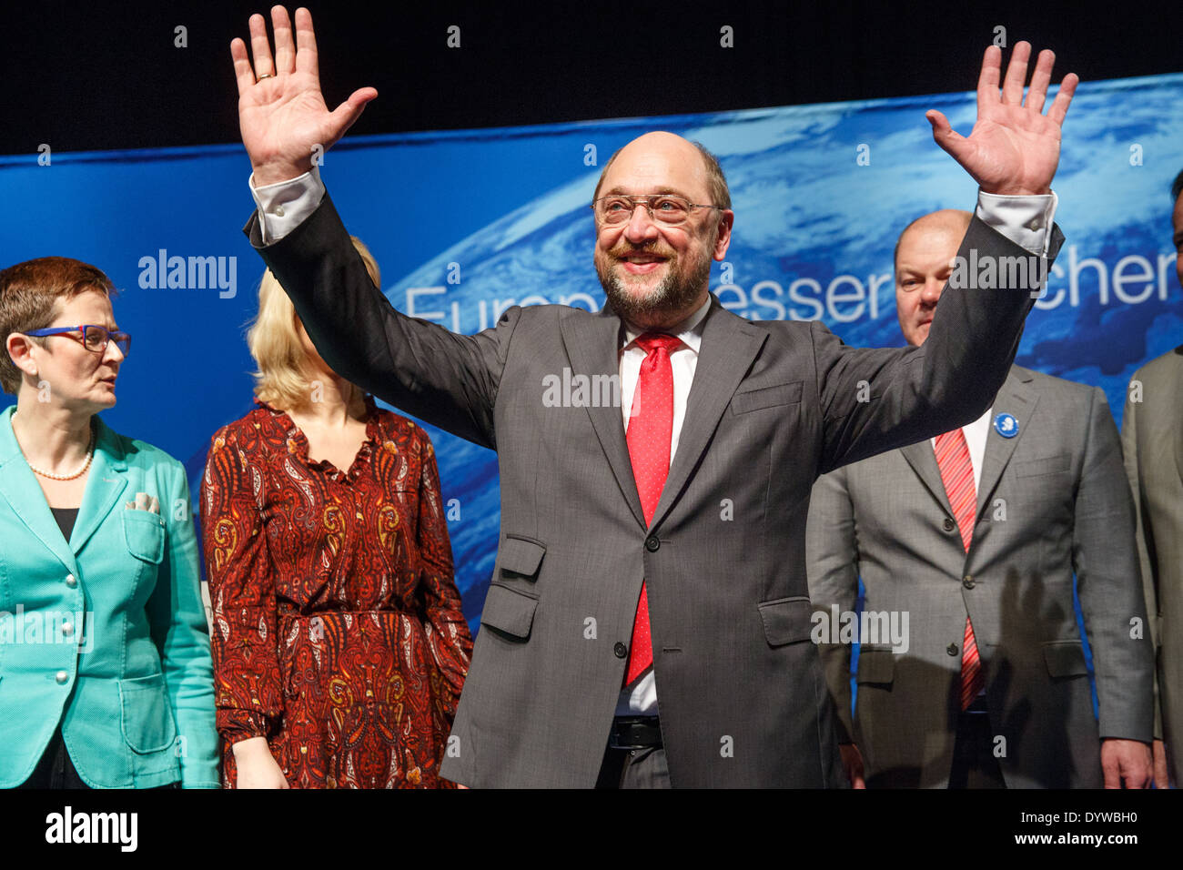 Hamburg, Deutschland, Wahlkampf für die Wahlen zum Europäischen Parlament, Martin Schulz, SPD Stockfoto