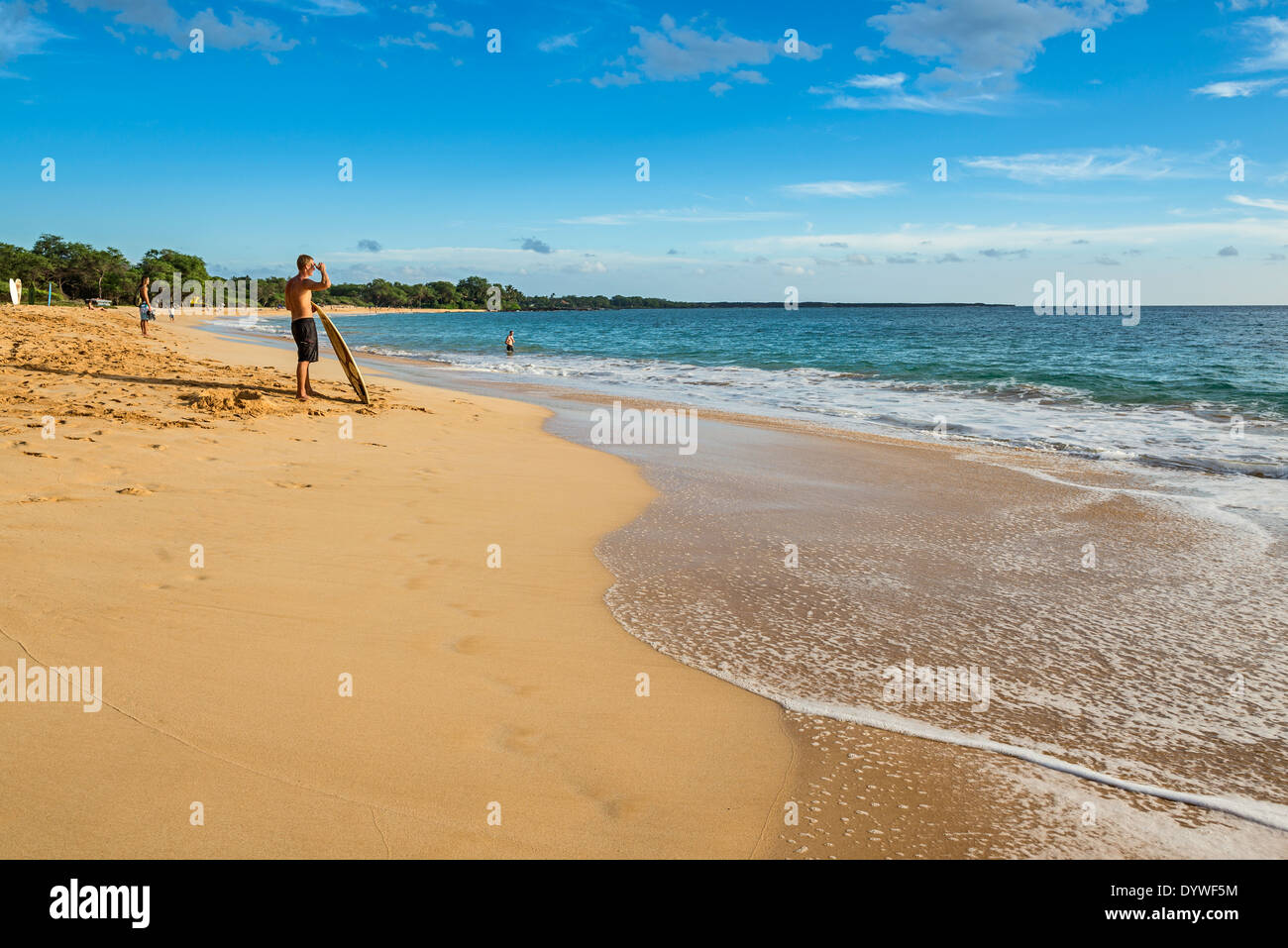 Der berühmte und unberührten Big Beach in Maui. Stockfoto