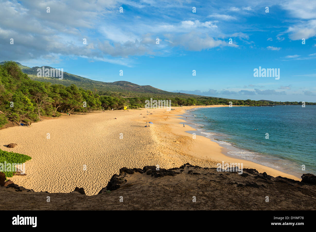 Der berühmte und unberührten Big Beach in Maui. Stockfoto