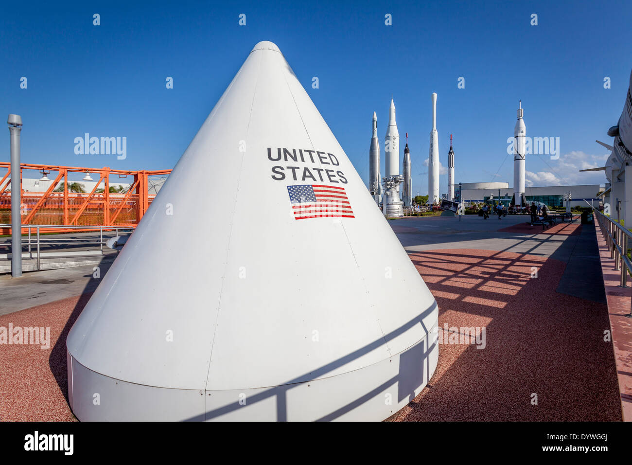 Rocket Garden, Kennedy Space Center, Florida, USA Stockfoto