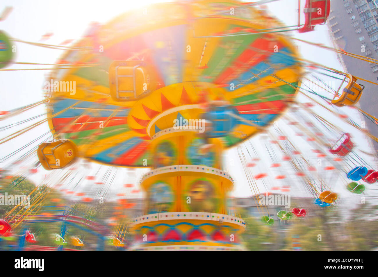 Fliegende Schaukel park Stockfoto