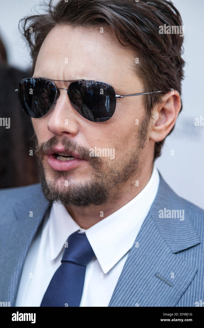 New York, NY, USA - 24. April 2014: Schauspieler James Franco besucht die "Palo Alto" Premiere während der 2014 Tribeca Film Festival am SVA Theater in New York City Stockfoto