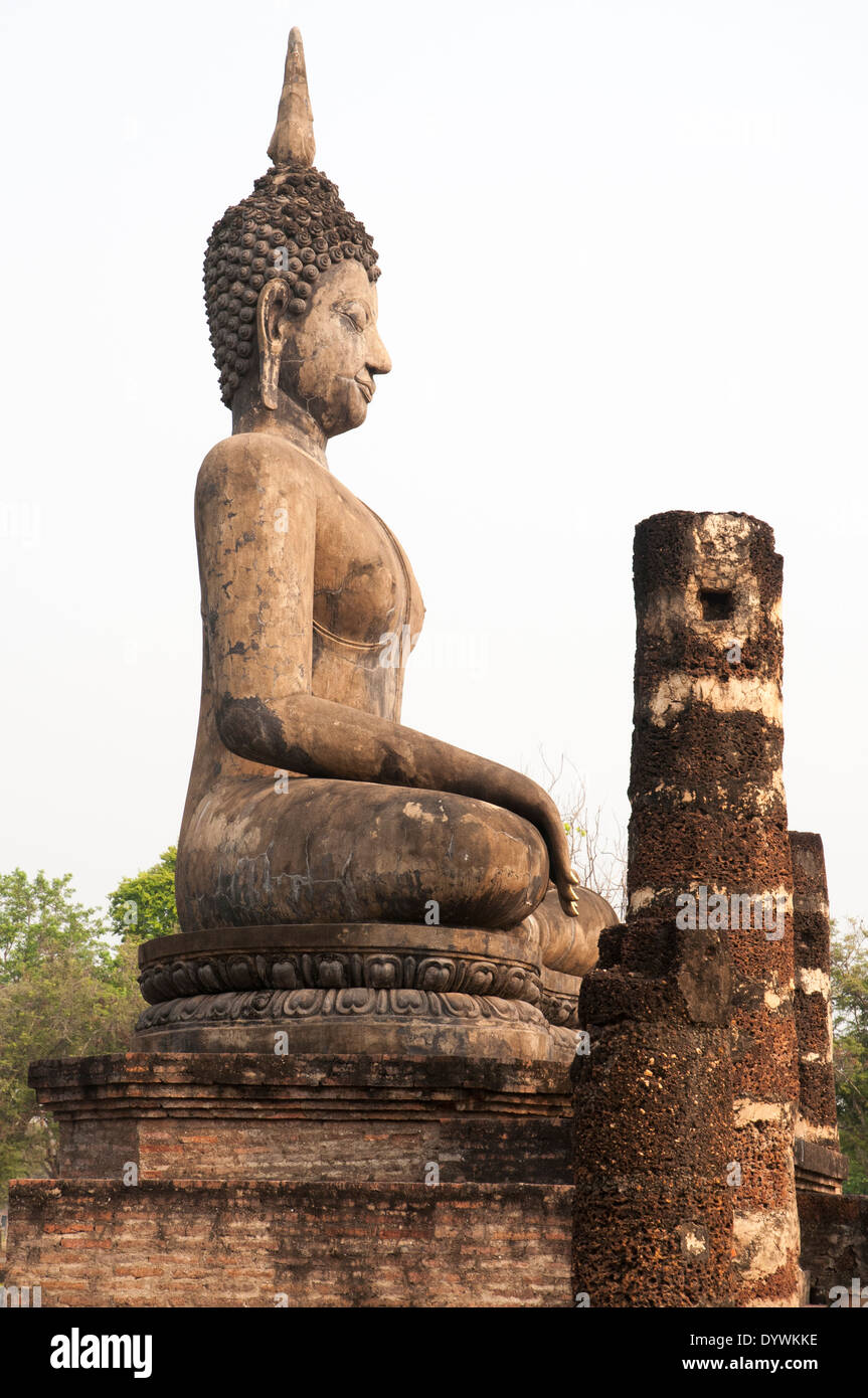 Wat Mahathat, Sukhothai historischen Park, Thailand Stockfoto