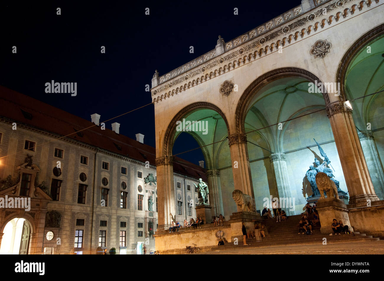 Deutschland, Bayern, München, Odeonsplatz Square, Feldherrnhalle Stockfoto
