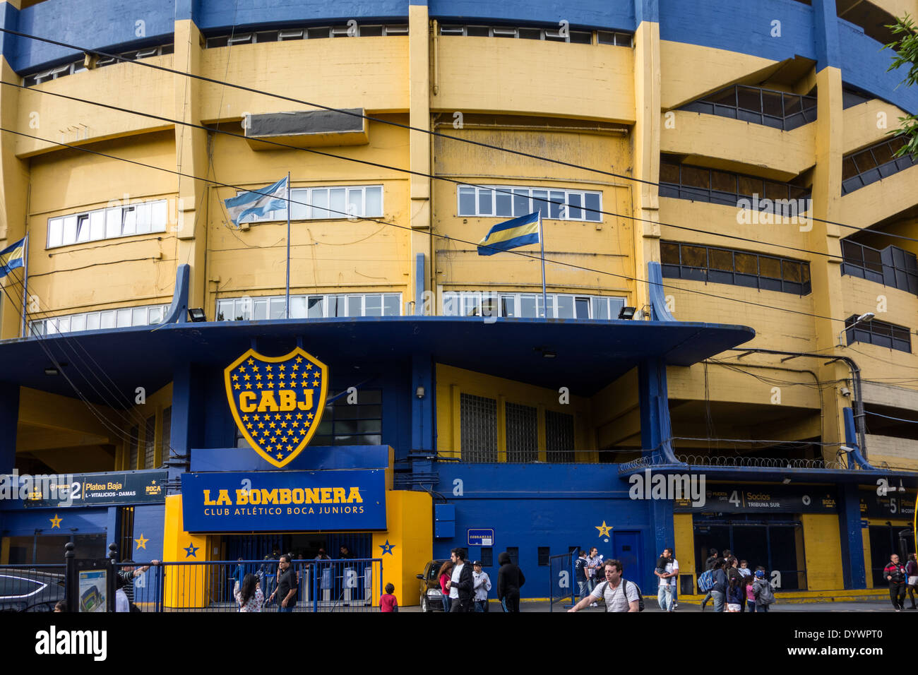 La Bombonera. Boca Juniors Team Fußballstadion. La Boca-Viertel. Buenos Aires. Argentinien Stockfoto