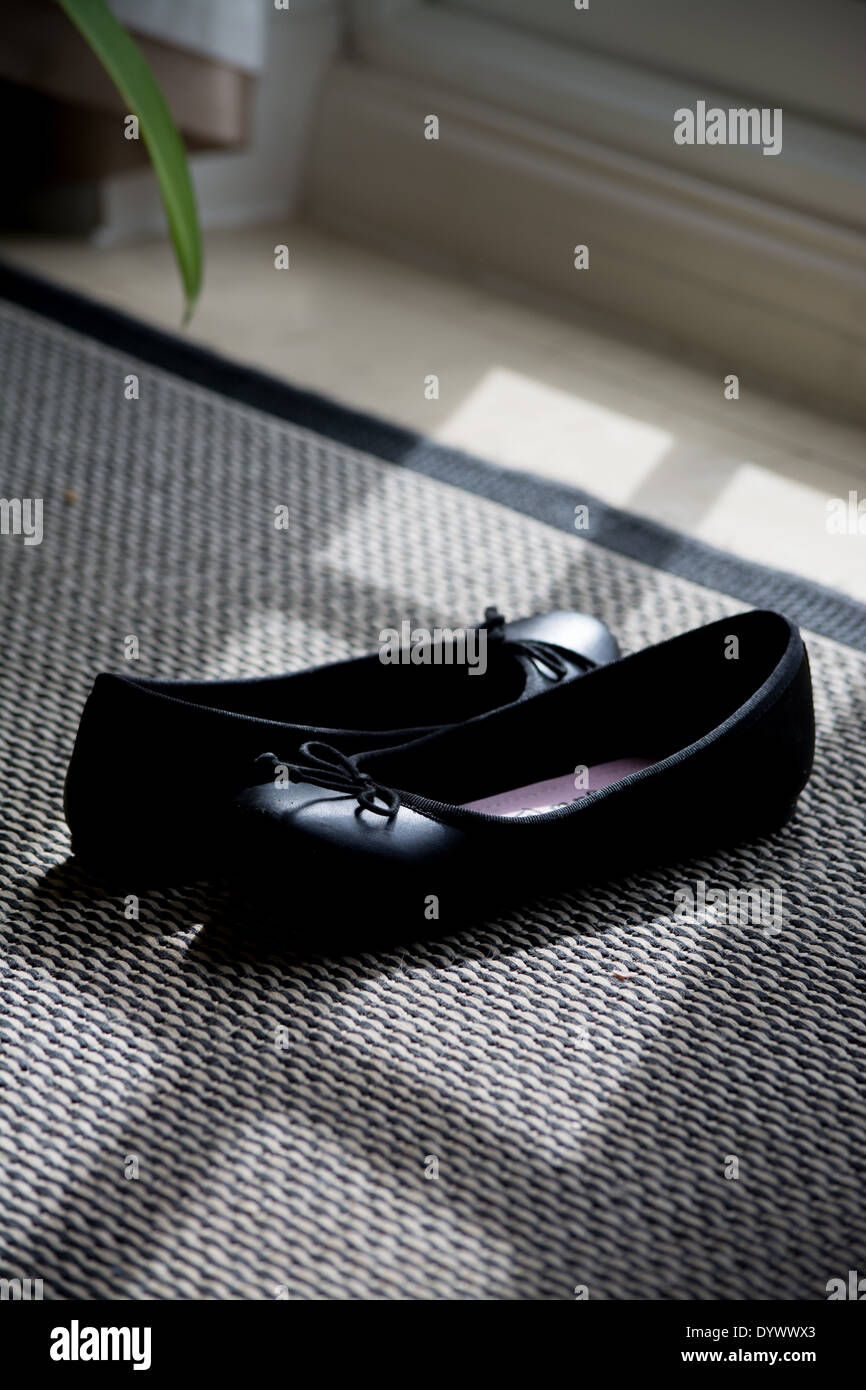 Sonne, Licht reflektieren Schulschuhe Stockfoto