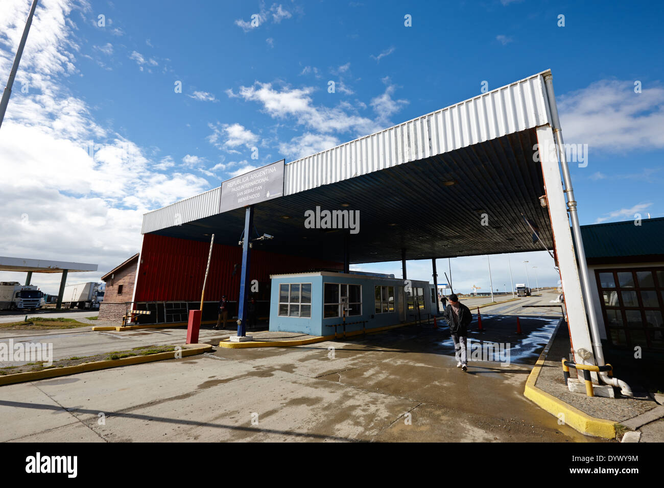 argentinischen Grenze post San Sebastian Tierra Del Fuego Argentinien Stockfoto