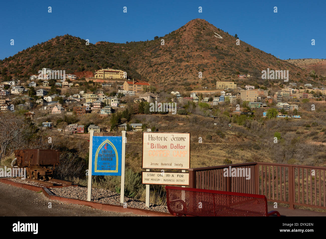 Jerome, Arizona, Verde Valley, USA. Nord-Amerika Stockfoto