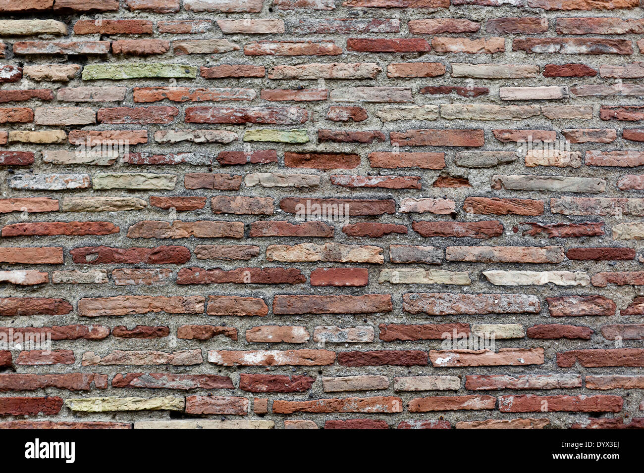 Eine alte römische Mauer Stockfoto