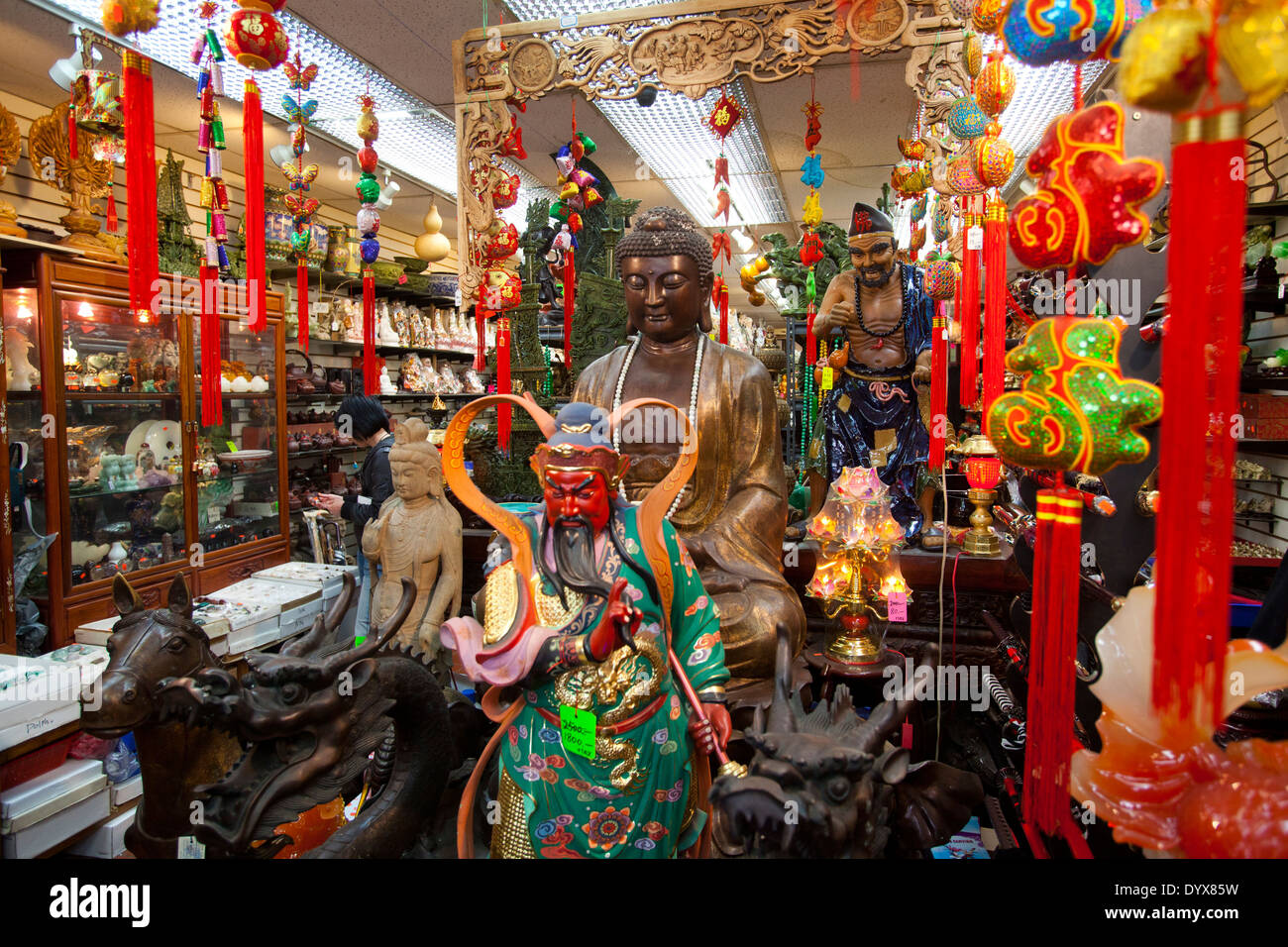 Geschenk-Shop, Chinatown, Manhattan, New York City, New York Stockfotografie