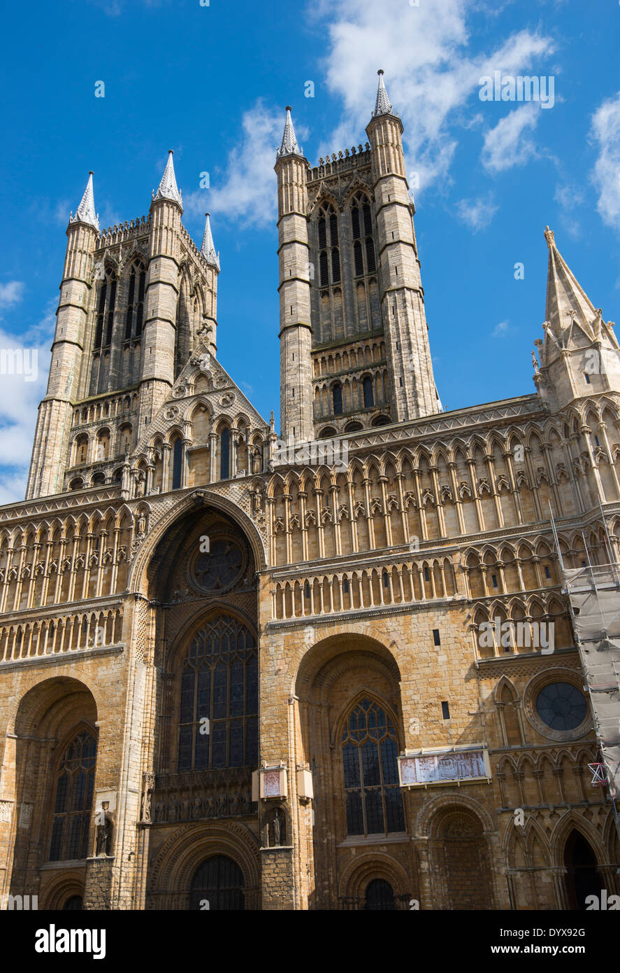 Lincoln Kathedrale im Stadtzentrum von Lincoln, Lincolnshire England UK Stockfoto