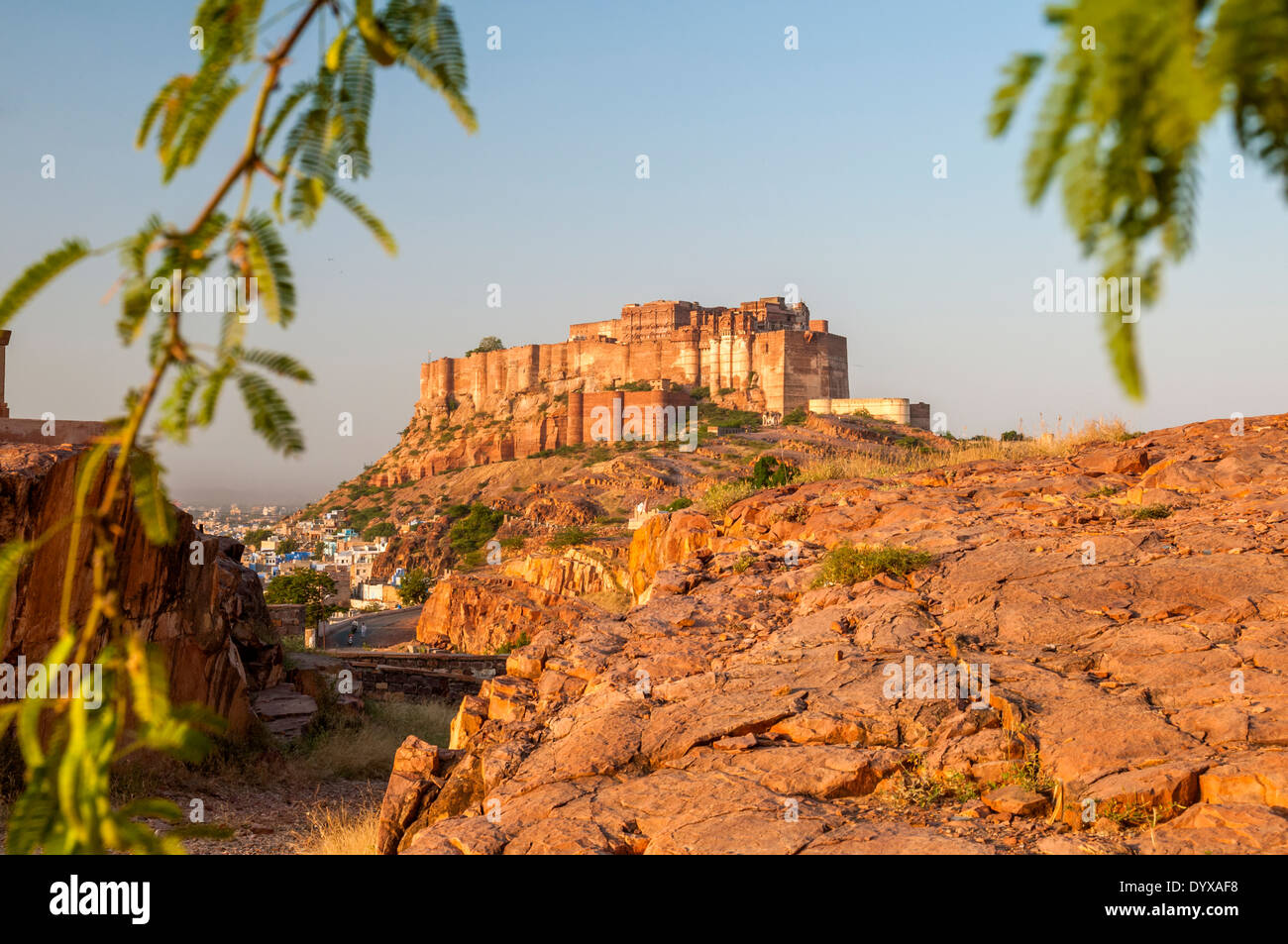 Mehrangarh Fort, Jodhpur, Rajasthan, Indien. Stockfoto