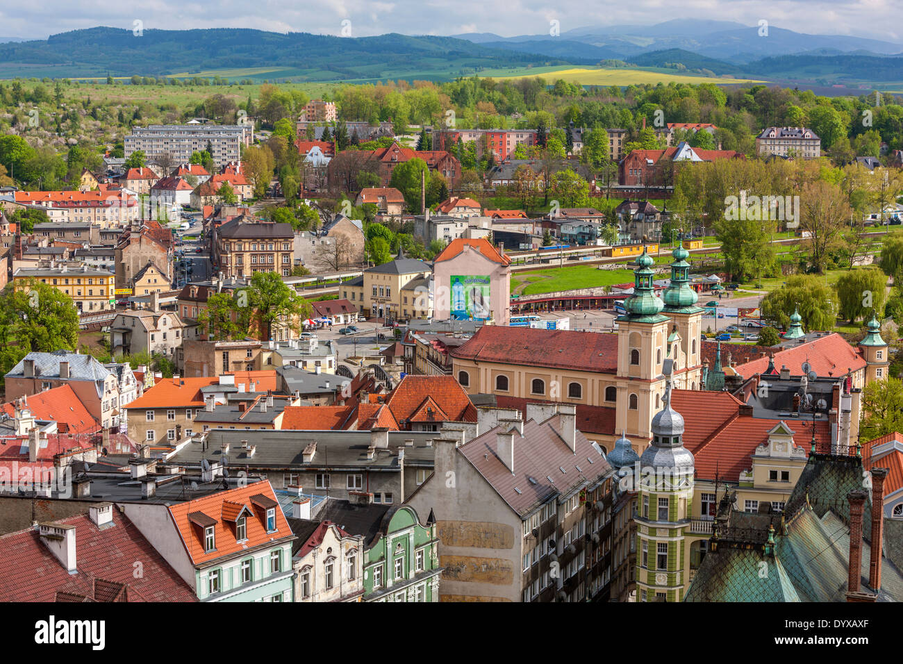 Blick von der Festung Glatz, Niederschlesien, Polen, Europa. Stockfoto