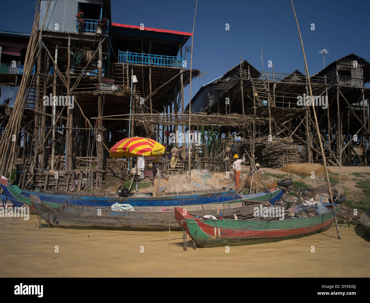 Kompong Pluk (Kampong Phluk) schwimmenden Dorf in der Nähe von Siem Reap, Kambodscha Stockfoto