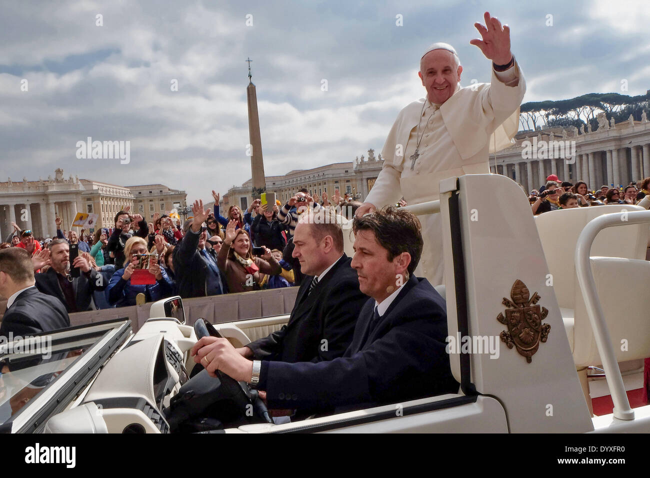 Rom Vatikan Petersplatz, Franziskus, Generalaudienz des 19. März 2014 Stockfoto