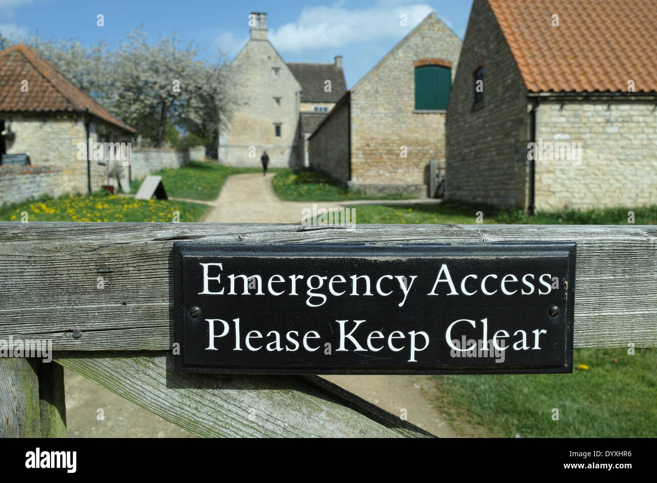 Woolsthorpe Manor, Heimat von Isaac Newton und Ort wo er zuerst die Theorie der Schwerkraft konzipiert. Stockfoto