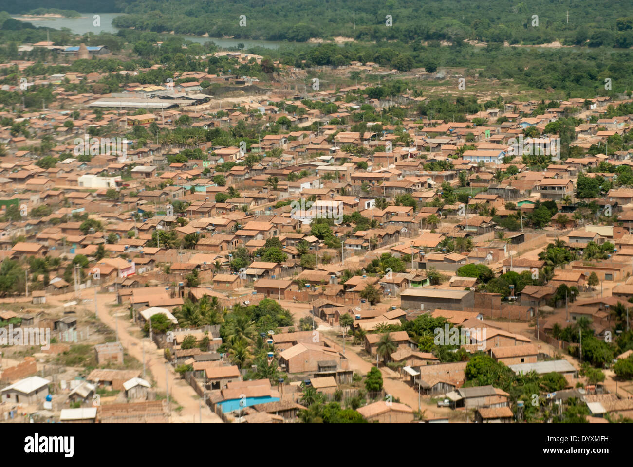 Maraba, Bundesstaat Para, Brasilien. Luftaufnahme des lokalen Häuser. Stockfoto
