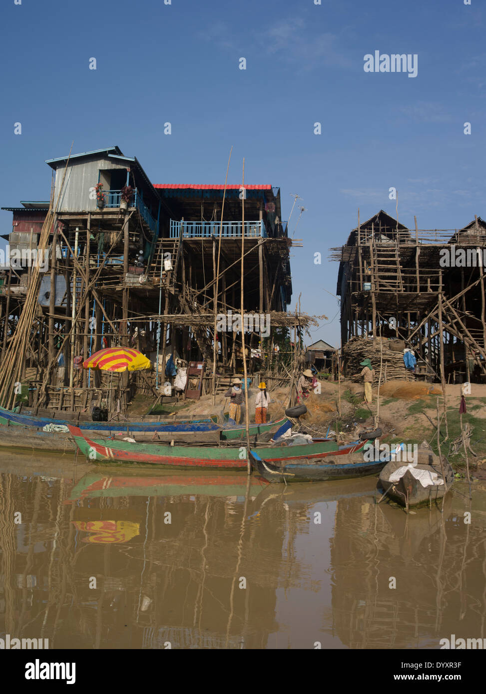 Kompong Pluk schwimmenden Dorf in der Nähe von Siem Reap, Kambodscha Stockfoto