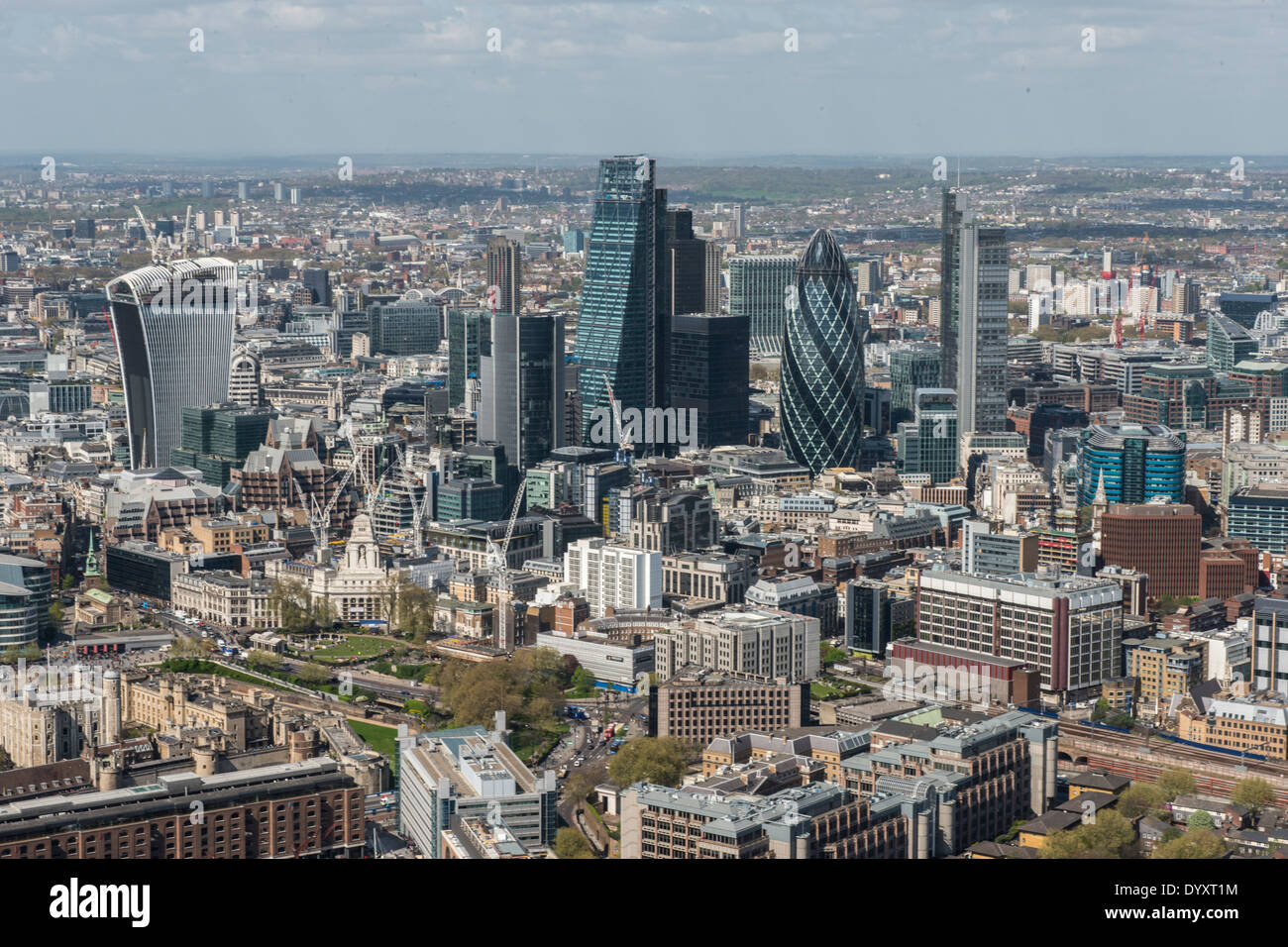 Luftaufnahmen der Stadt von London, Vereinigtes Königreich Stockfoto