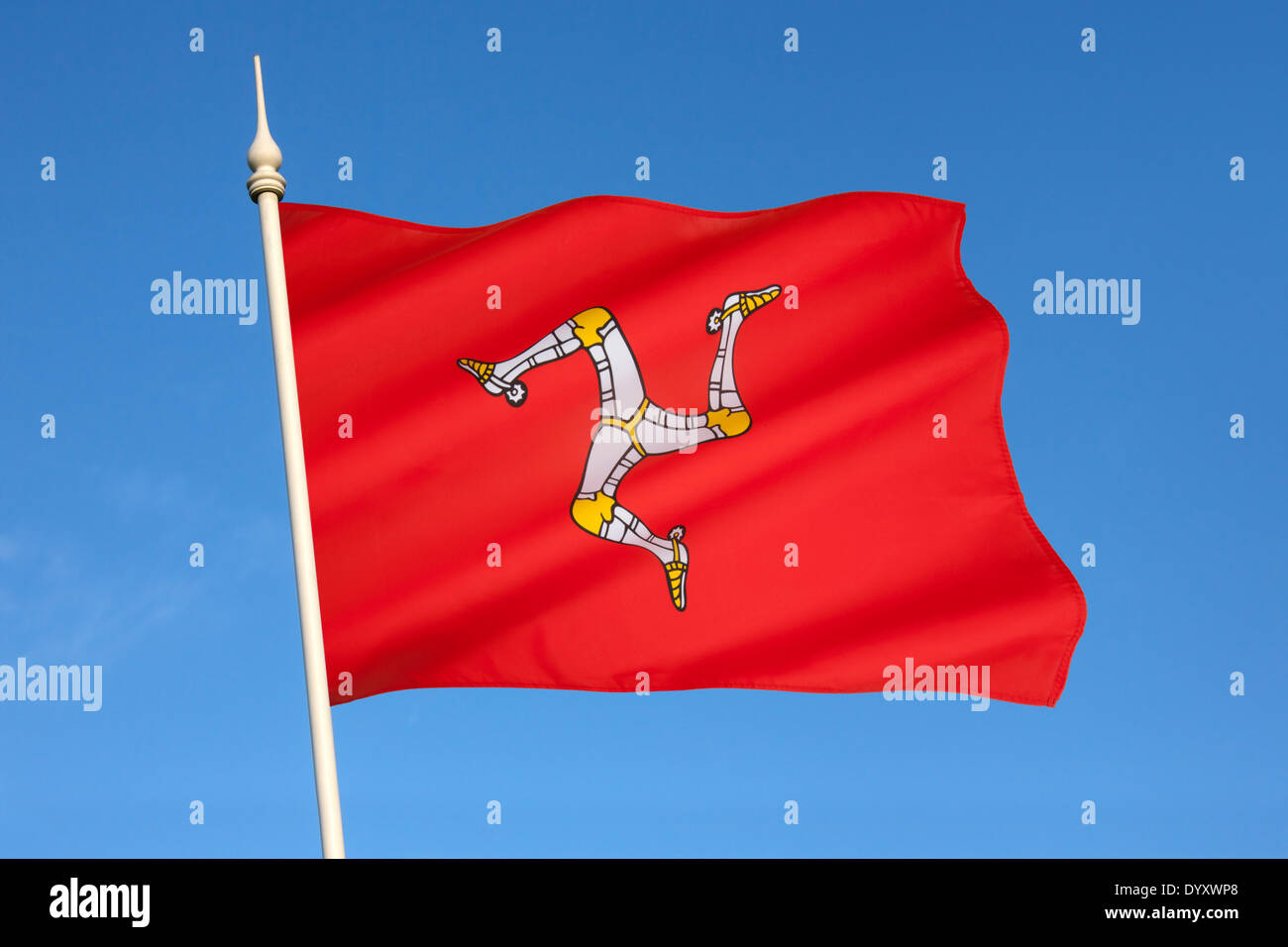 Die Flagge der Isle Of Man - Vereinigtes Königreich Stockfoto