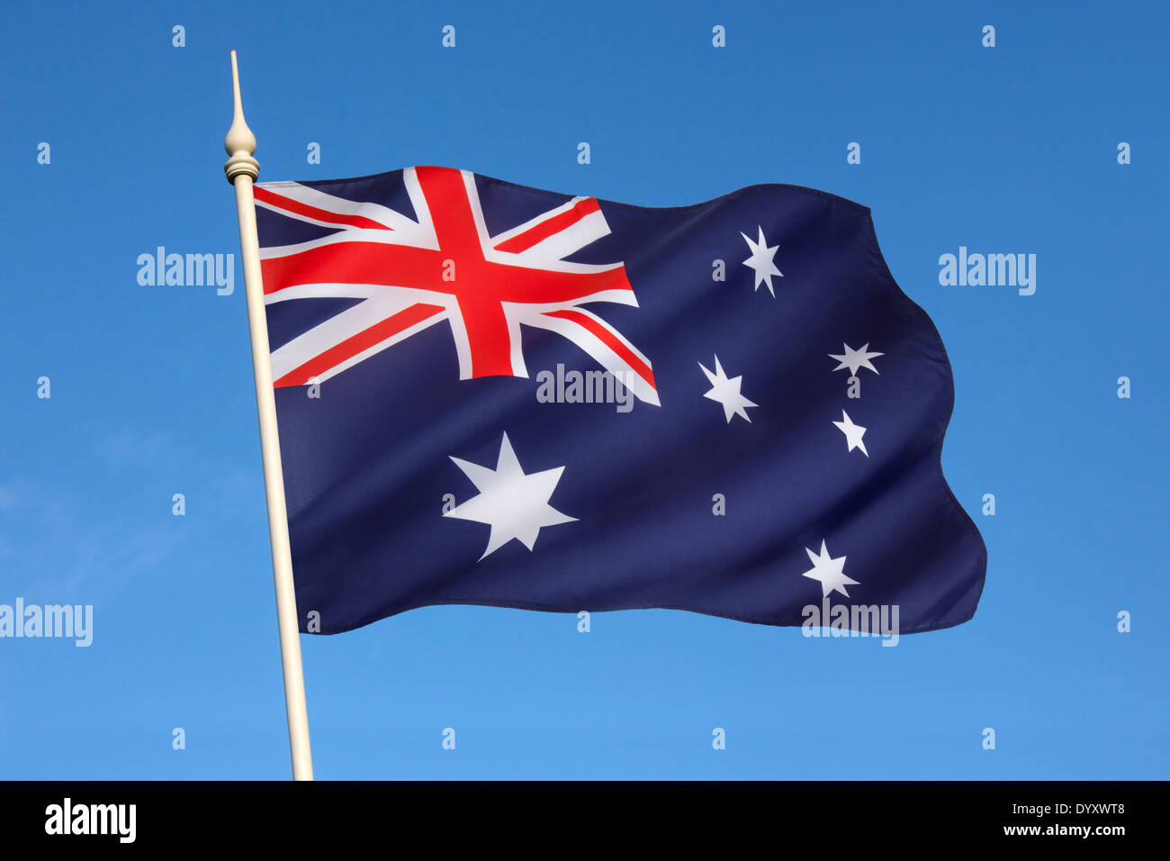 Die Flagge von Australien Stockfoto