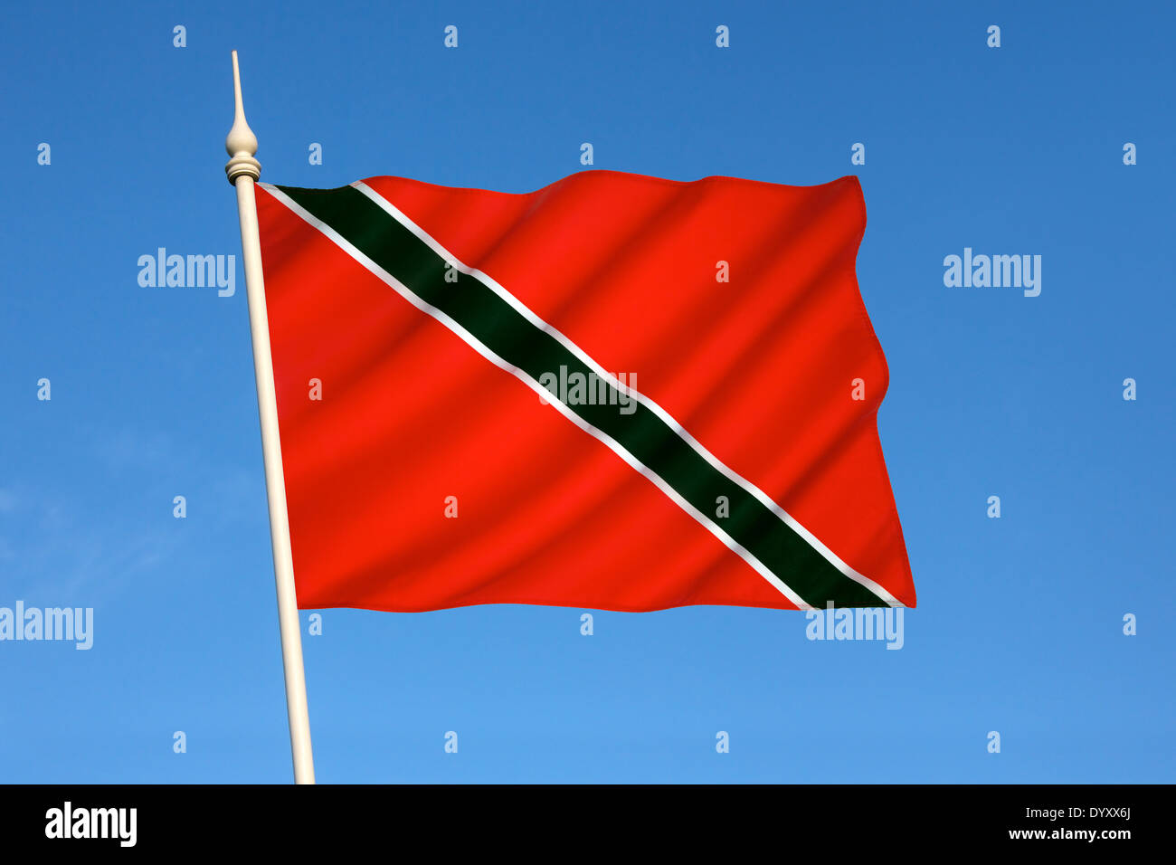 Die Flagge von Trinidad und Tobago Stockfoto