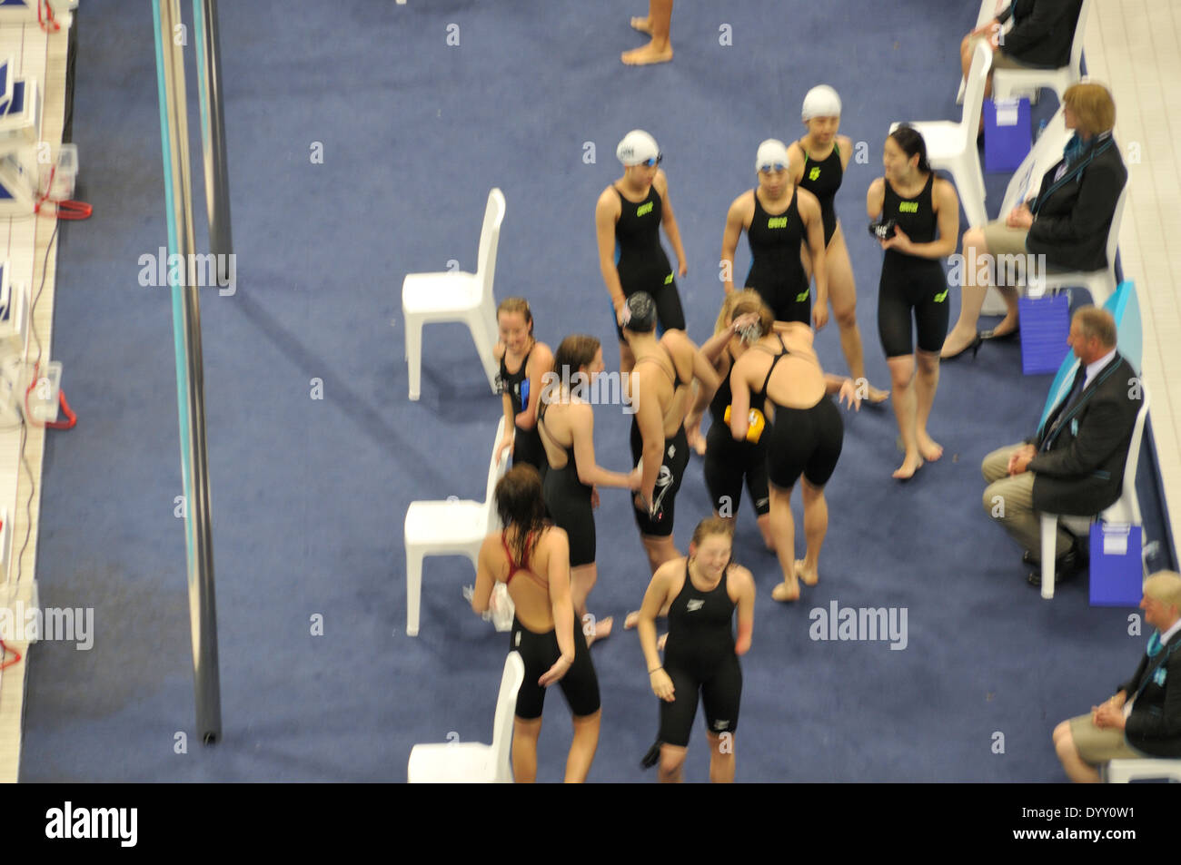 London 2012 Paralympischen Schwimmwettkämpfe Stockfoto