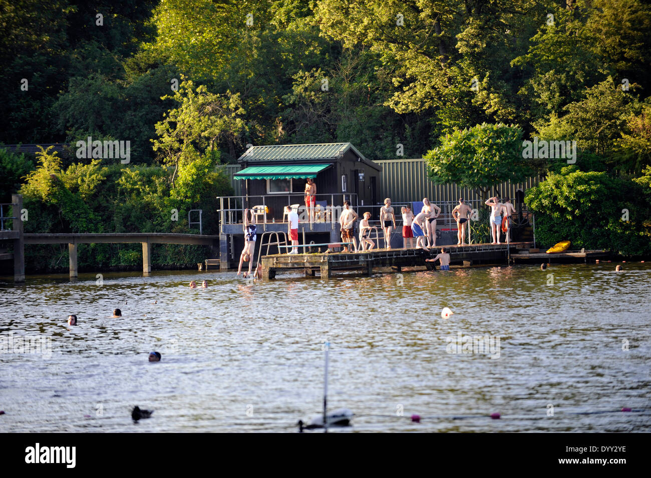 Heißer Tag London Hampstead Heath Stockfoto