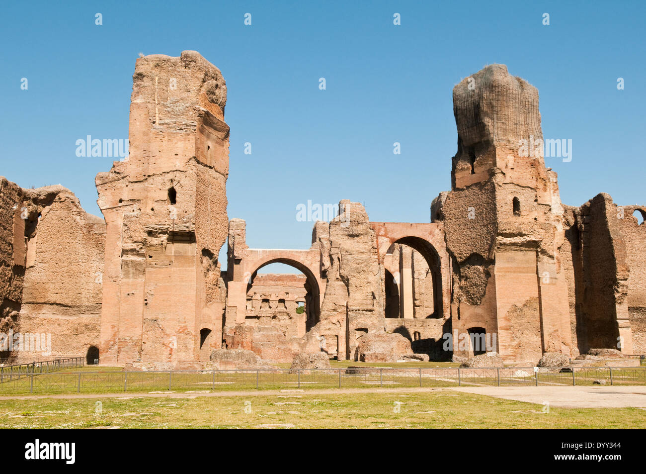 Die Ruinen der Bäder von Caracalla-Thermen in Rom, Italien Stockfoto