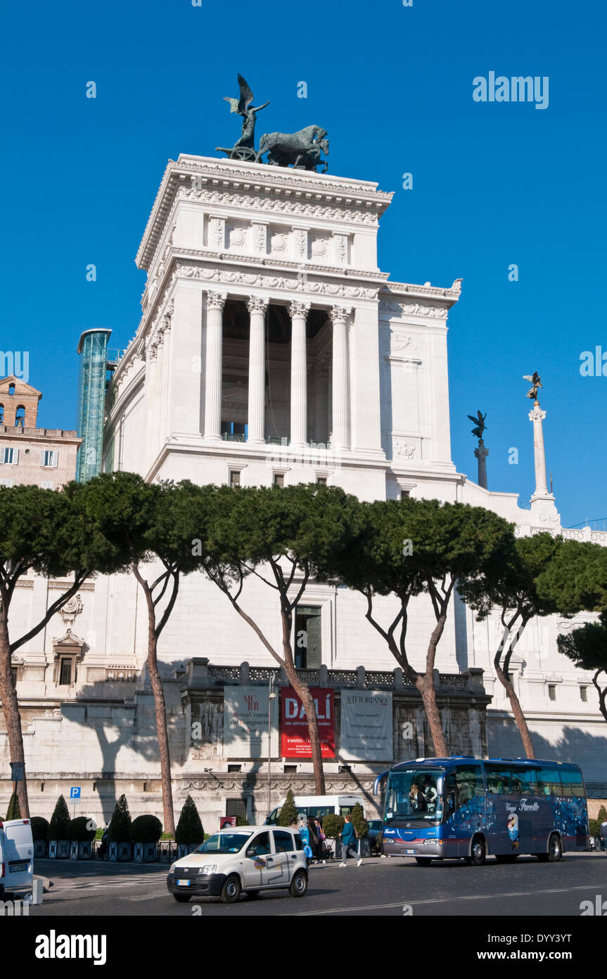 Die Altare della Patria, auch bekannt als das Monumento Nazionale eine Vittorio Emanuele II in Rom, Italien Stockfoto