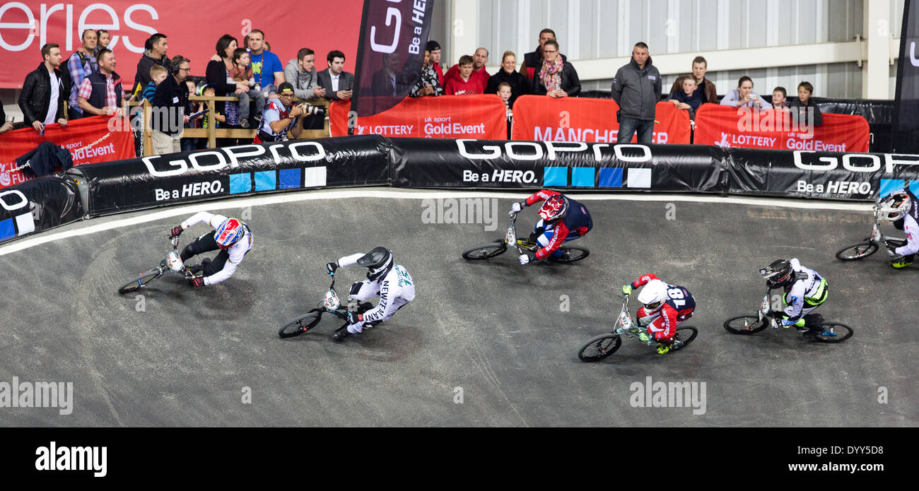 UCI BMX Supercross World Cup Manchester nationalen Radsport Zentrum England, UK Stockfoto