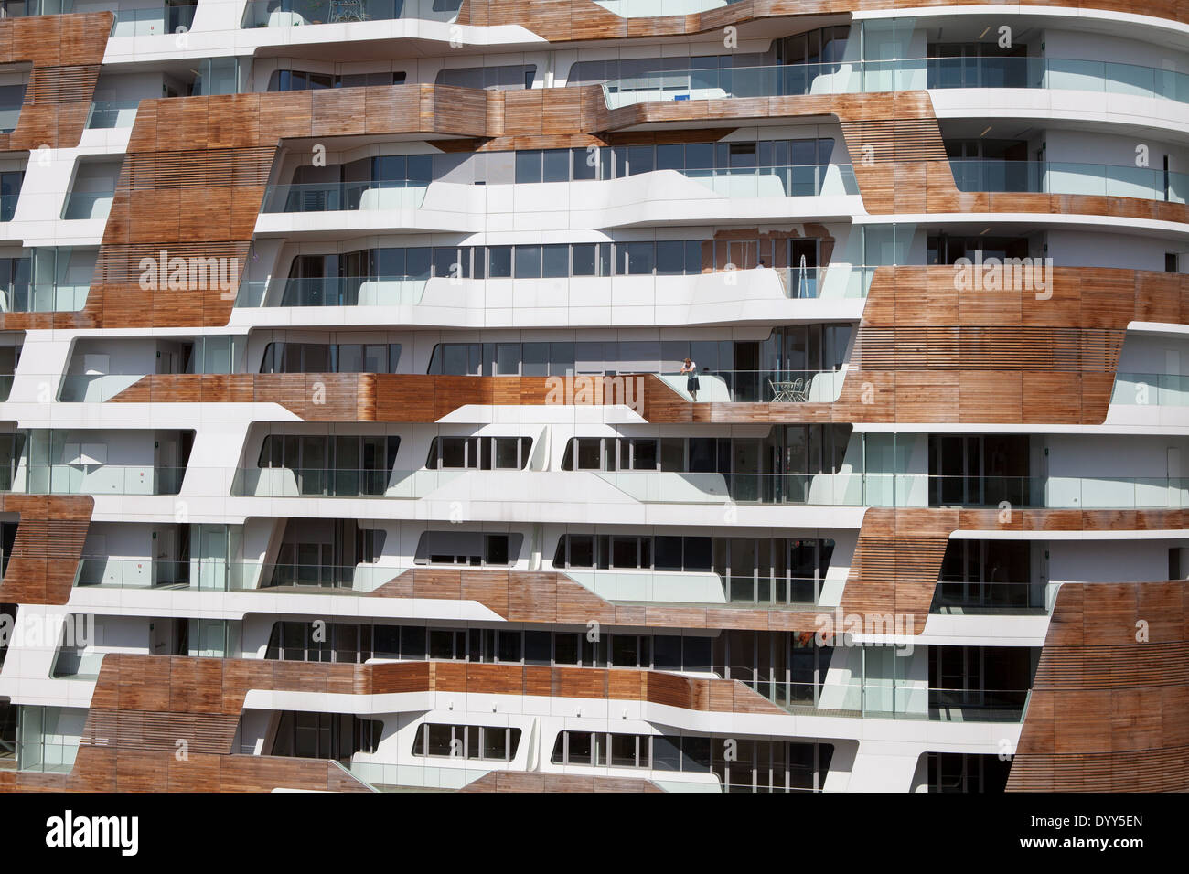 Zaha Hadid Residenzen im Citylife, ein neues Wohn- und Geschäftsviertel in Mailand, Italien. Stockfoto