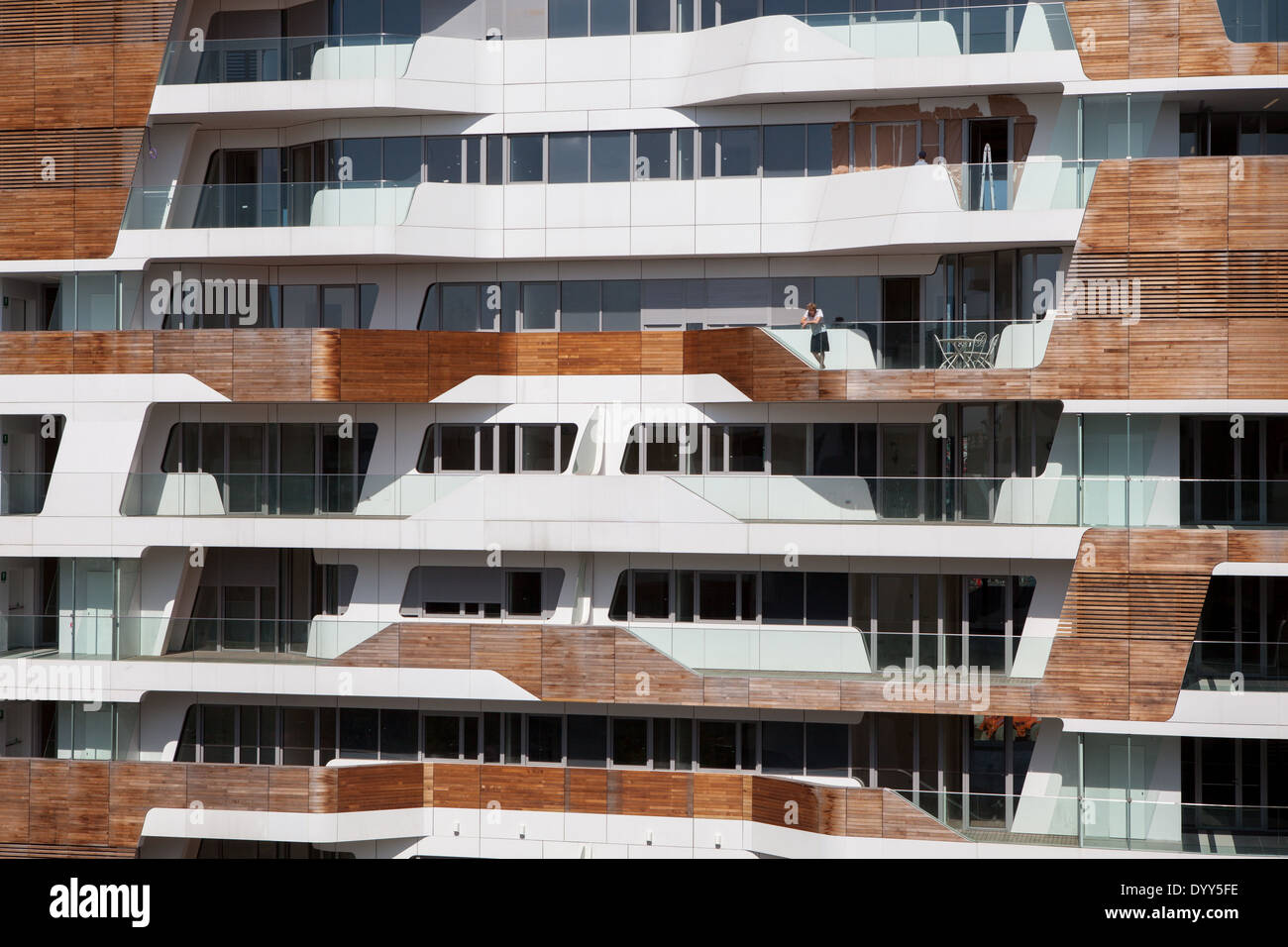 Zaha Hadid Residenzen im Citylife, ein neues Wohn- und Geschäftsviertel in Mailand, Italien. Stockfoto