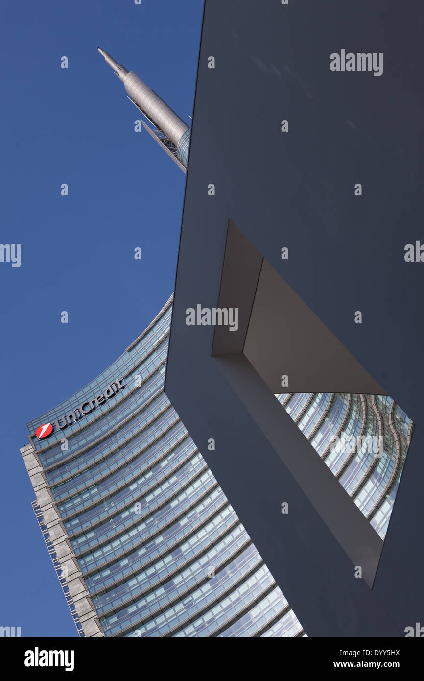 UniCredit Tower, Mailand, Italien Stockfoto