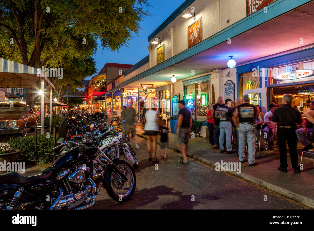 Kissimmee Altstadt bei Nacht, Kissimmee, Florida, USA Stockfoto