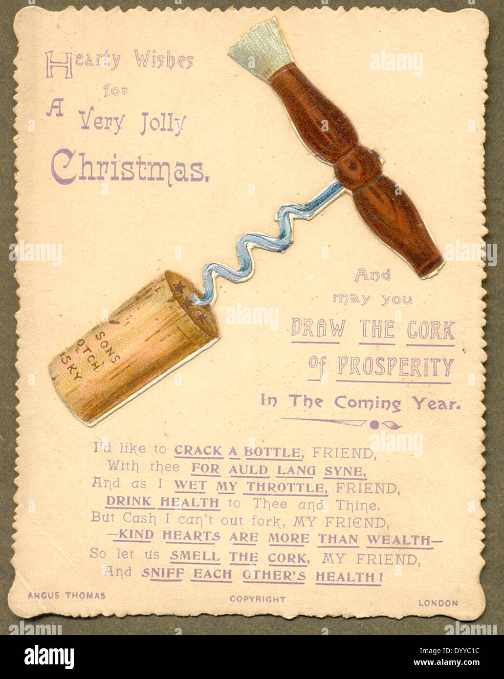 Weihnachten Grußkarten mit auf die Cut schrotte Viktorianischen festgelegt Stockfoto