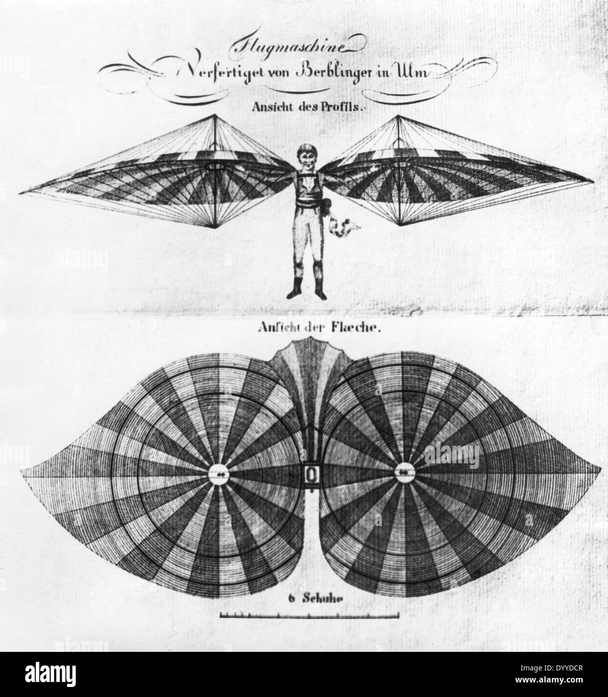 Albrecht Ludwig Berblinger Stockfotografie Alamy