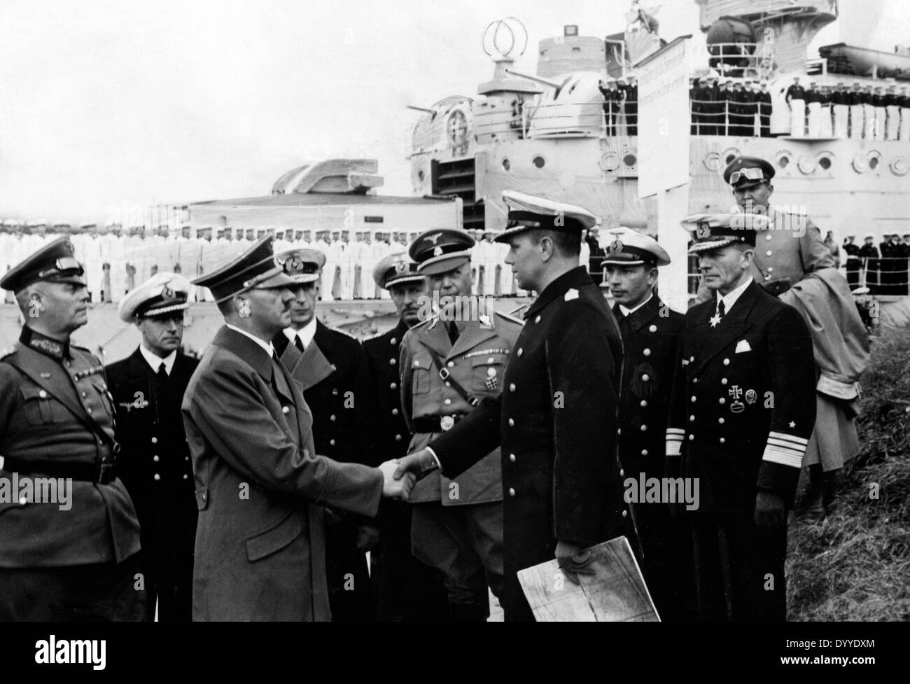 Adolf Hitler besucht Westerplatte, 1939 Stockfoto