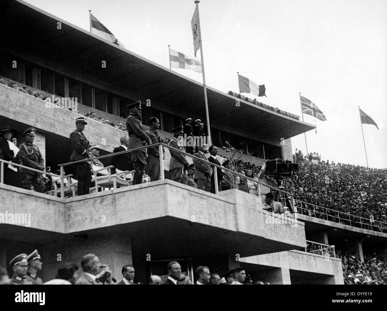 Adolf Hitler eröffnet die XI Olympiade 1936 Stockfoto