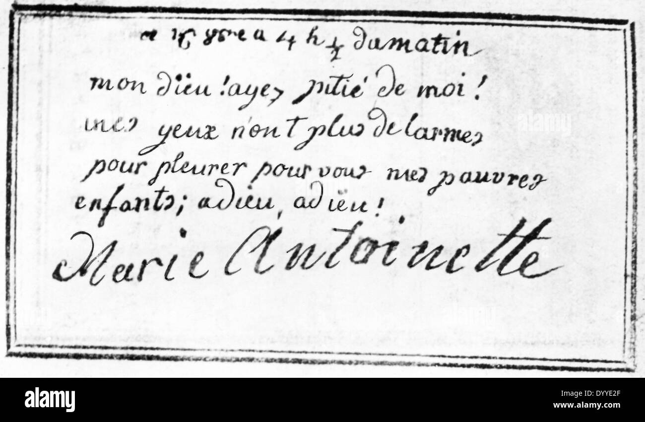 Marie Antoinette Stockfoto