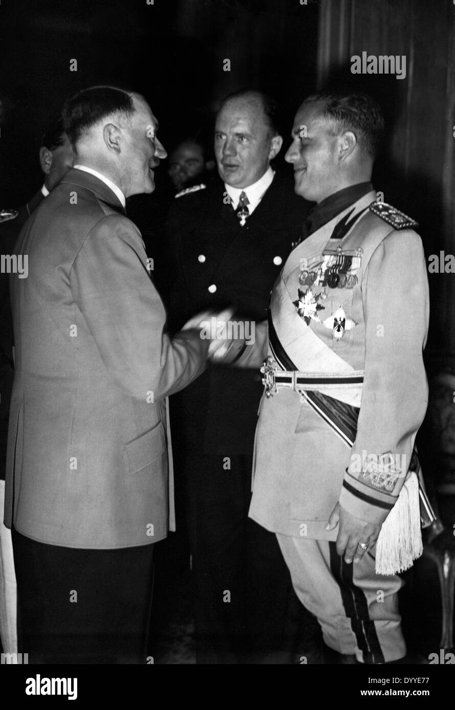 Adolf Hitler und Graf Galeazzo Ciano Conte di Cortelazzo, 1939 Stockfoto