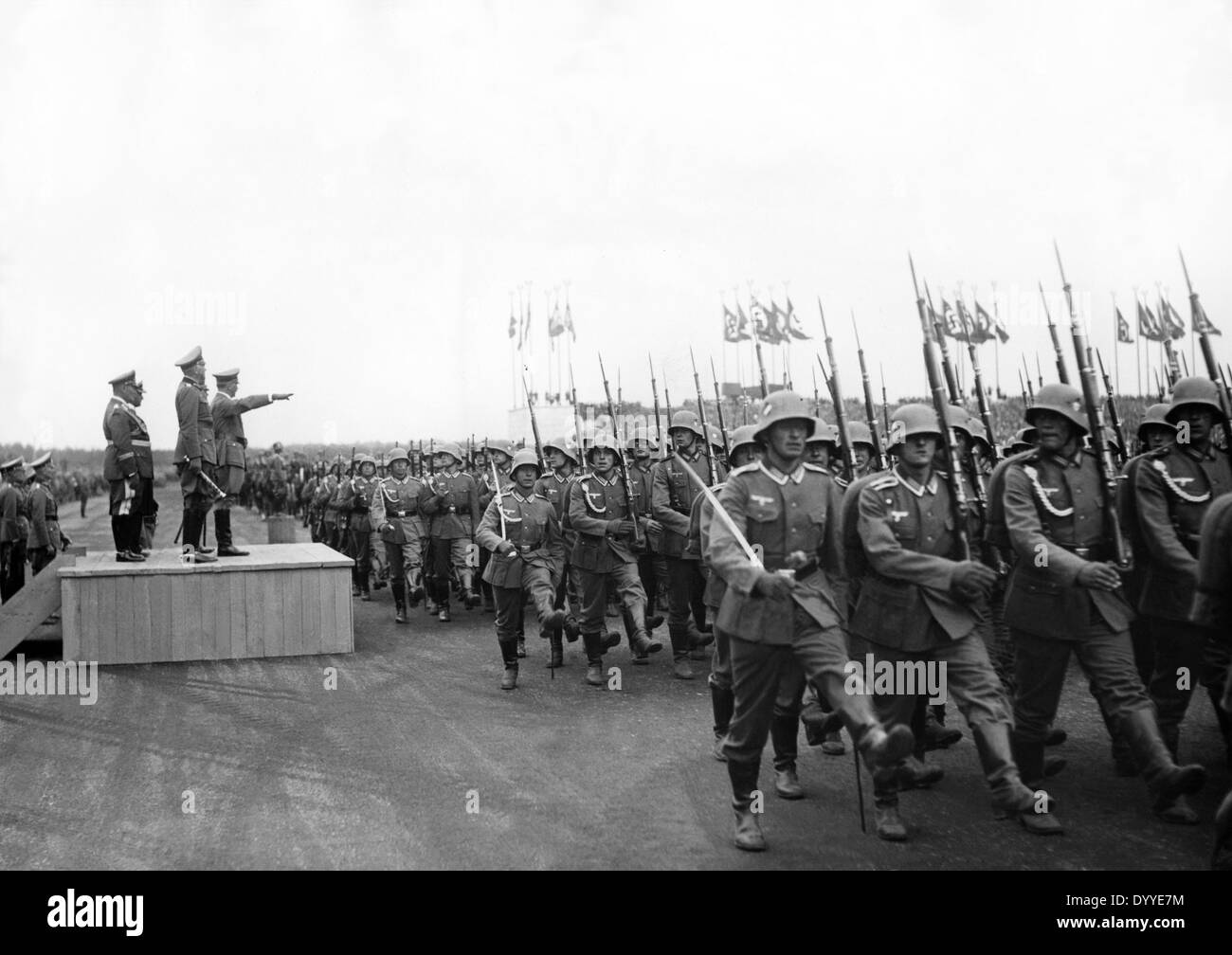 Adolf Hitler am Tag der Wehrmacht in Nürnberg, 1936 Stockfoto