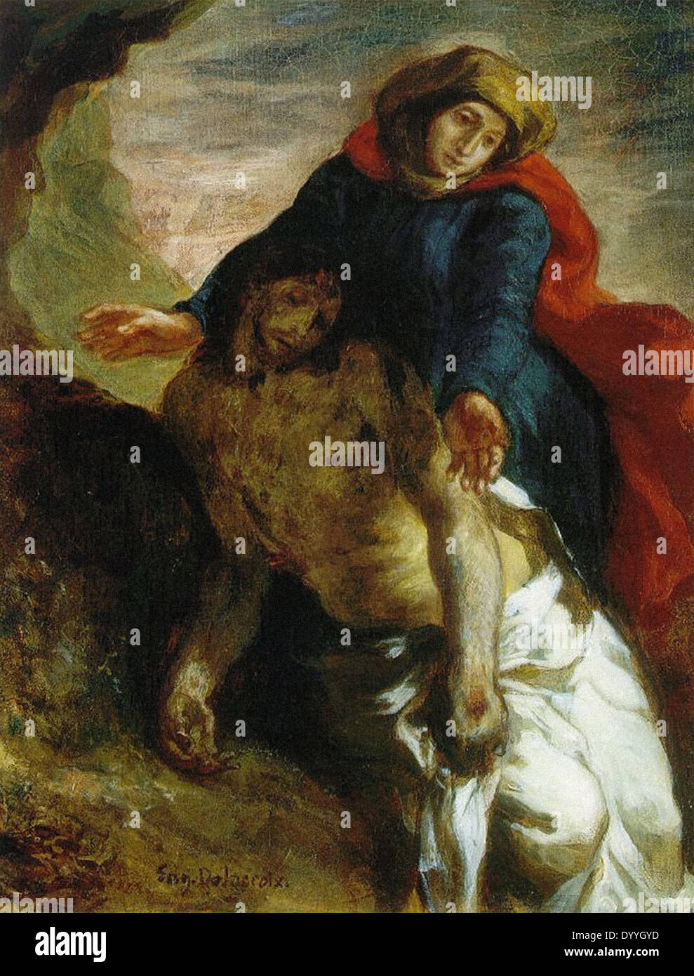 Eugène Delacroix Pietà Stockfoto