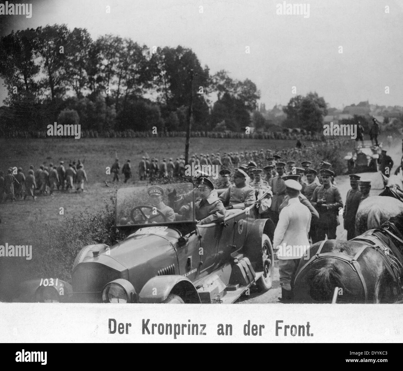 Kronprinz Wilhelm besucht die Truppen 1916 Stockfoto