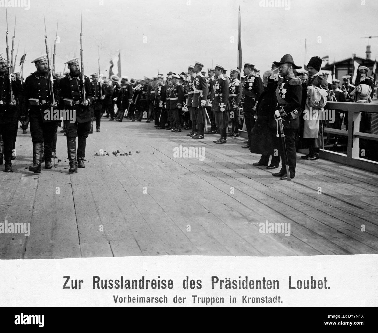 Französischer Präsident Loubet in Russland, 1902 Stockfoto