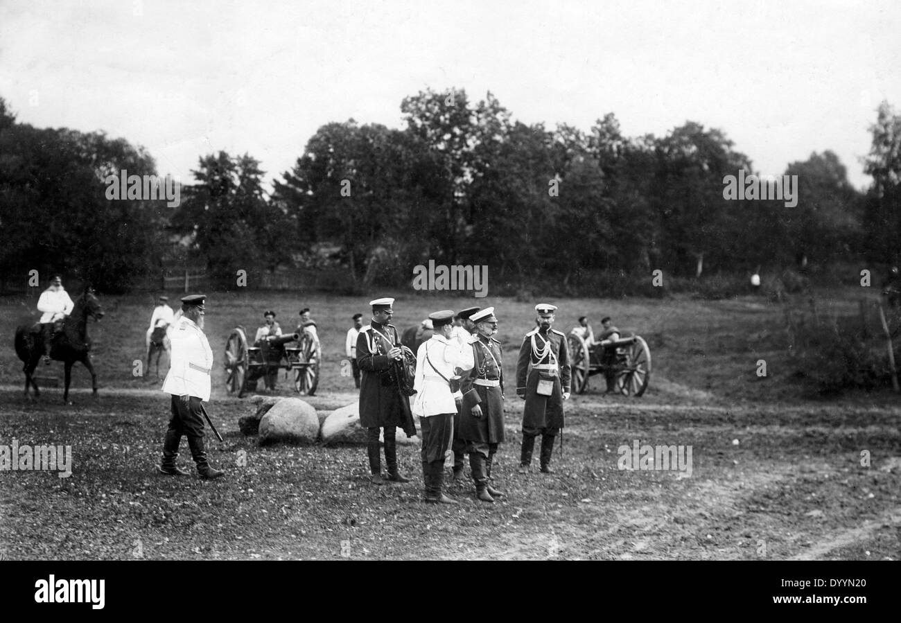 Großfürst Wladimir Teilnahme an eine militärische Übung, 1903 Stockfoto