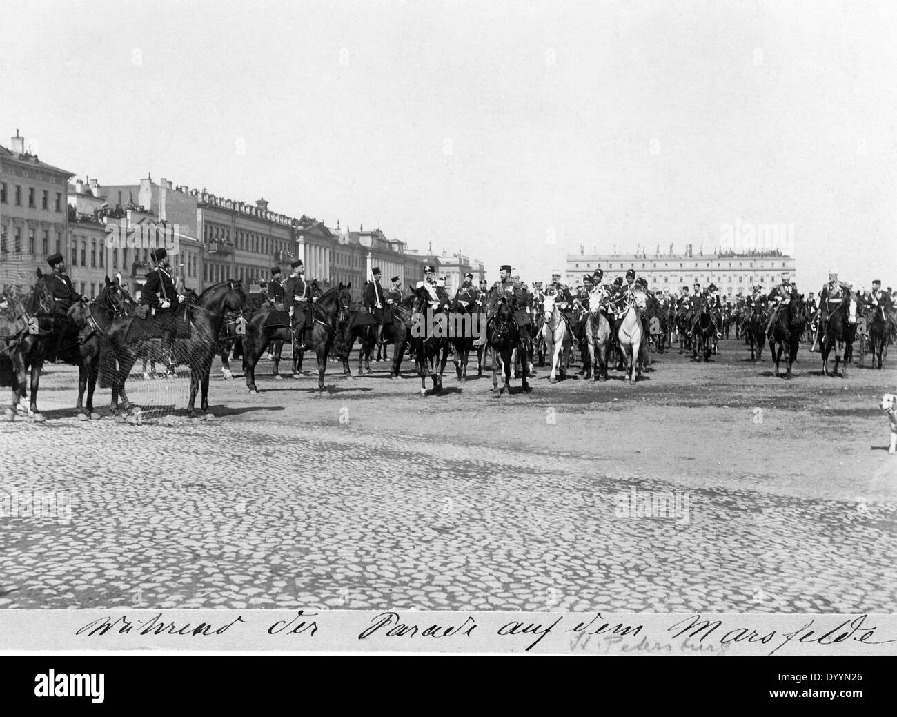 Parade auf dem Marsfeld in Sankt Petersburg Stockfoto