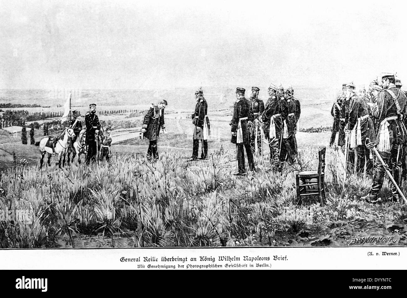 Reille übergibt König William, 01.09.1870 Kapitulation Angebot Stockfoto